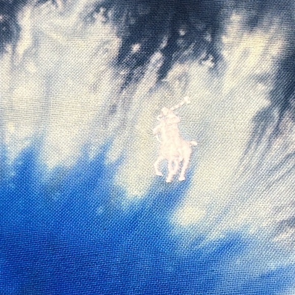 Ralph Lauren Men’s Tie Dye Button Up Long Sleeve Shirt Size 2 Pre Owned - Picture 3 of 9